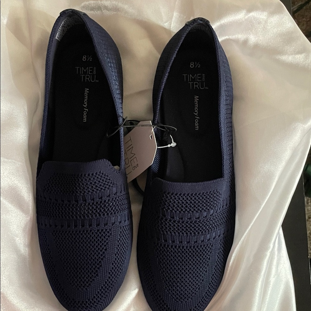 Time and Tru Men's Dark Blue Slip-Ons